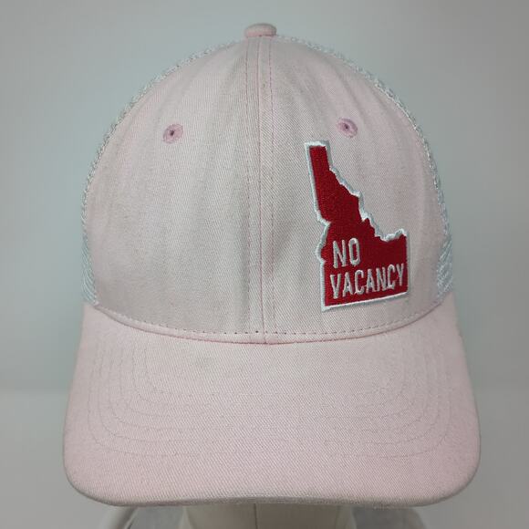 No Vacancy Idaho Snapback Trucker Hat Pink OS Adjustable Arcadian Outfitters - Picture 2 of 9